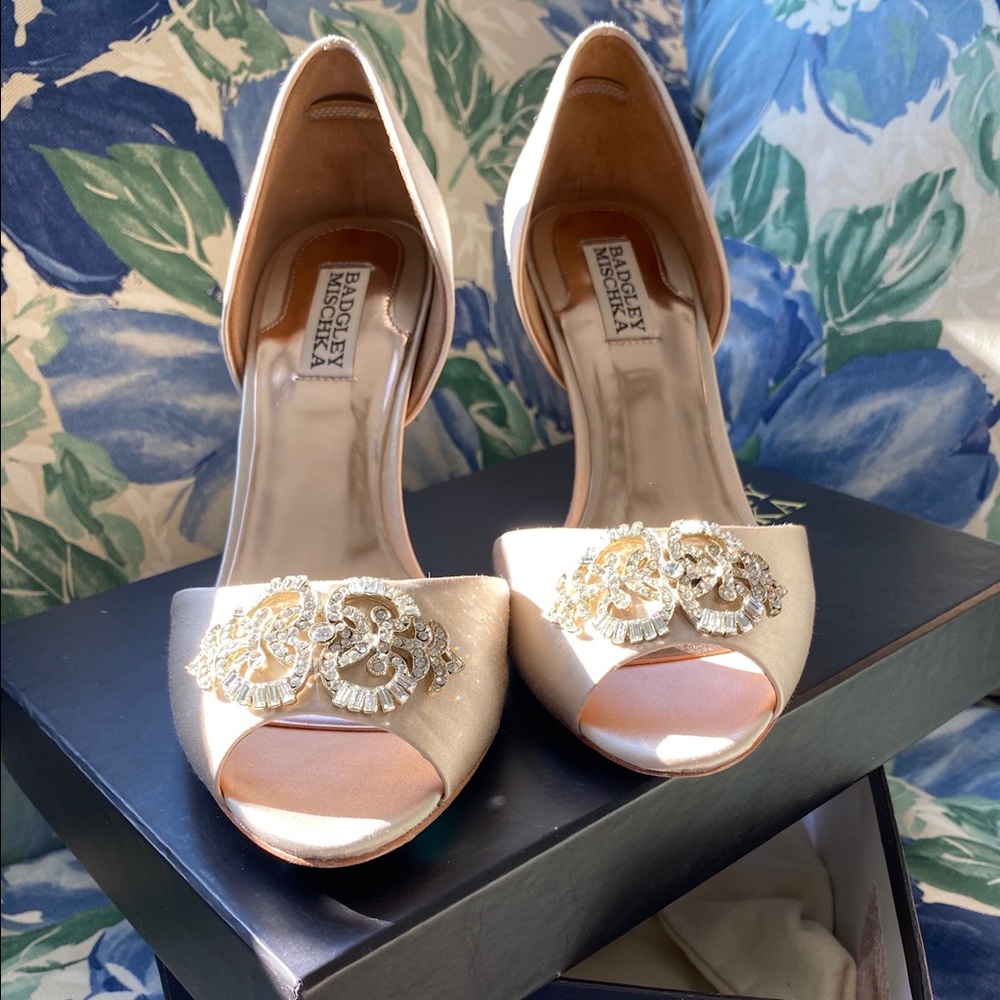 Special occasion peep toe shoes